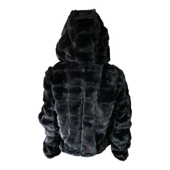 Women’s Faux Fur Hooded Jacket size M. NWT - Picture 4 of 13